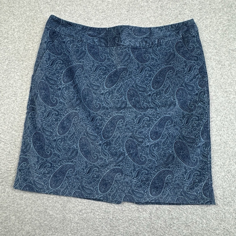 LL Bean Paisley Pencil Skirt Size 16 Favorite‎ Fit Lined Zip Casual Boho Pockets